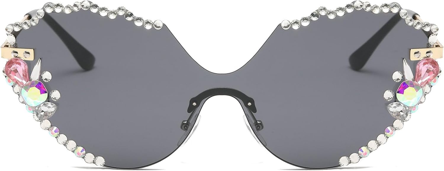 Солнцезащитные очки «кошачий глаз» с кристаллами и стразами для женщин, сверкающие солнцезащитные очки без оправы, модные женские солнцезащитные очки с бриллиантами mincl, Black
Солнцезащитные очки «кошачий глаз» с кристаллами и стразами для женщин, сверкающие солнцезащитные очки без оправы, модные женские солнцезащитные очки с бриллиантами mincl, Black