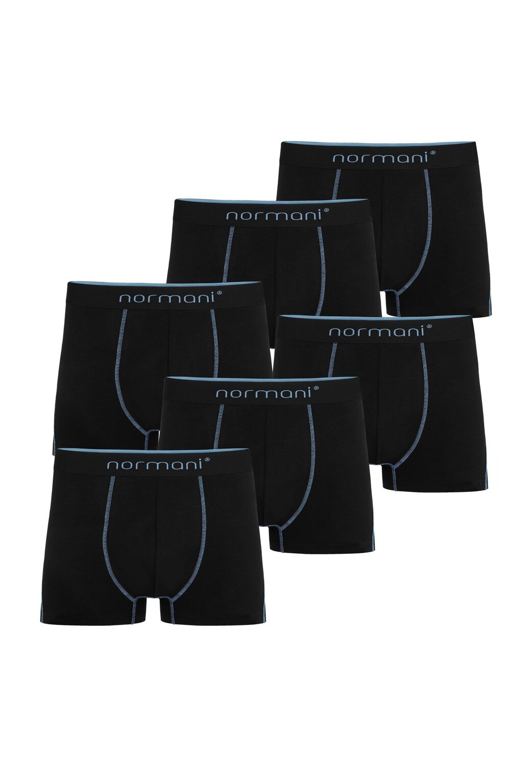 6 мужских хлопковых боксеров normani, светло-синий
6 мужских хлопковых боксеров normani, светло-синий