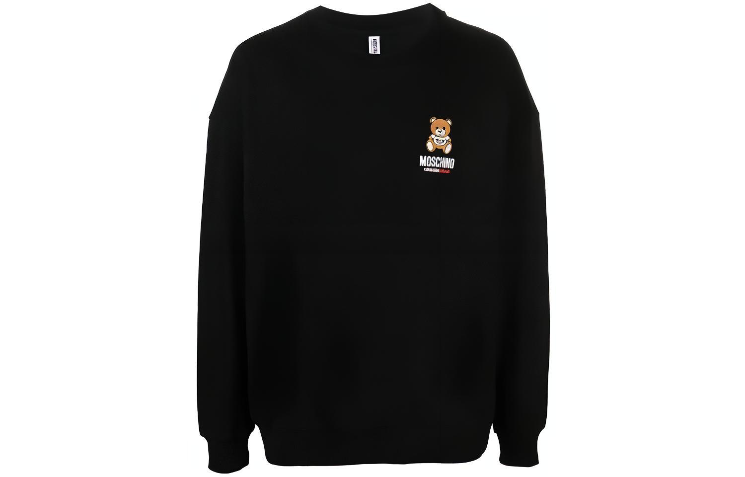 Москино Толстовка с принтом мишки черная 
Москино Толстовка с принтом мишки черная