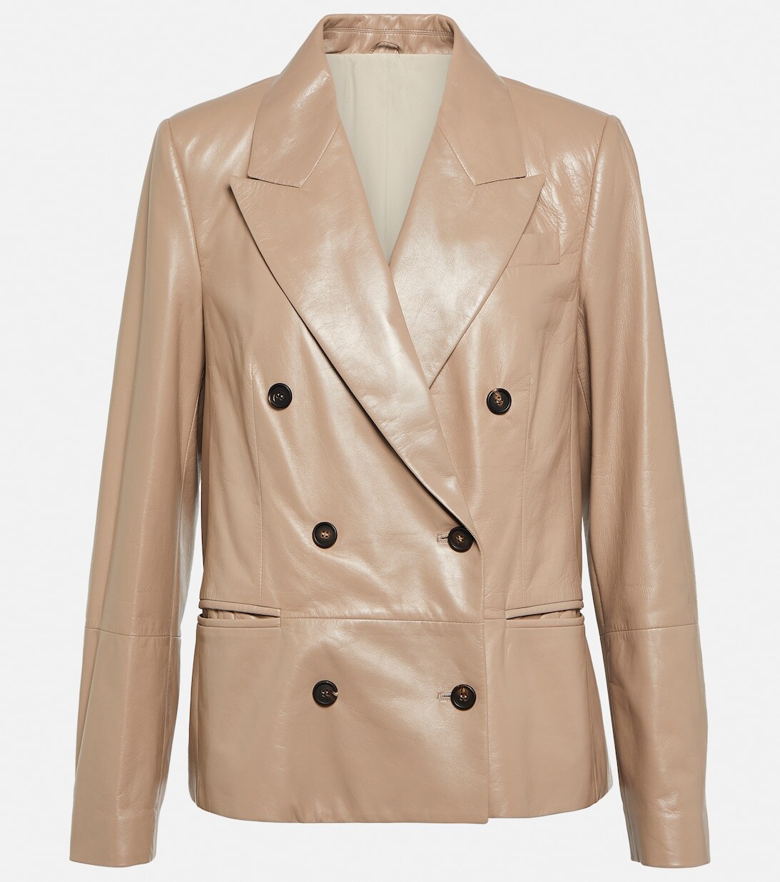 Двубортный кожаный блейзер BRUNELLO CUCINELLI, розовый
Двубортный кожаный блейзер BRUNELLO CUCINELLI, розовый