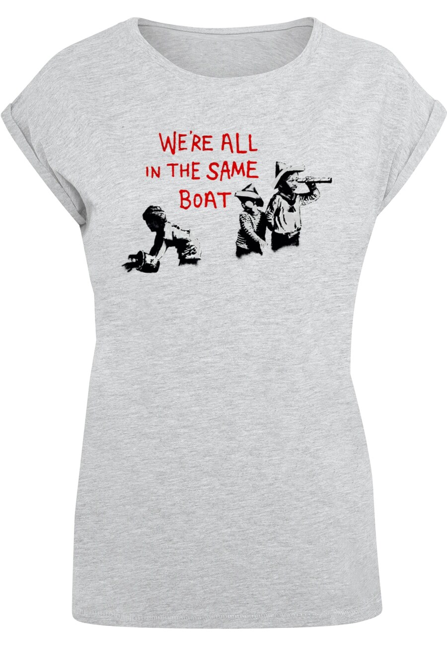 Рубашка Merchcode Brandalised - In The Same Boat, серый 
Рубашка Merchcode Brandalised - In The Same Boat, серый