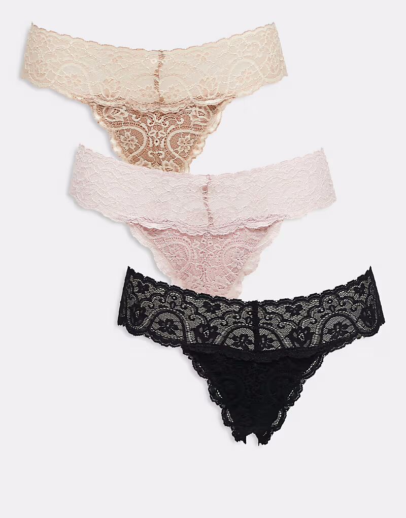 Комплект из 3 кружевных стрингов разных цветов Commando, мультиколор
Комплект из 3 кружевных стрингов разных цветов Commando, мультиколор