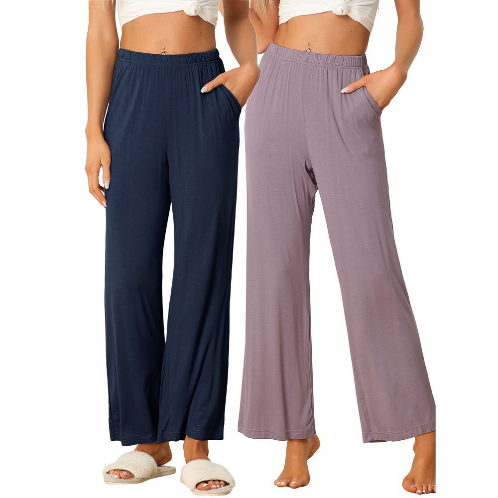 Женские хлопковые брюки для сна с эластичной резинкой на талии, широкие прямые брюки, одежда для сна Cheibear, цвет Deep Blue Purple
Женские хлопковые брюки для сна с эластичной резинкой на талии, широкие прямые брюки, одежда для сна Cheibear, цвет Deep Blue Purple