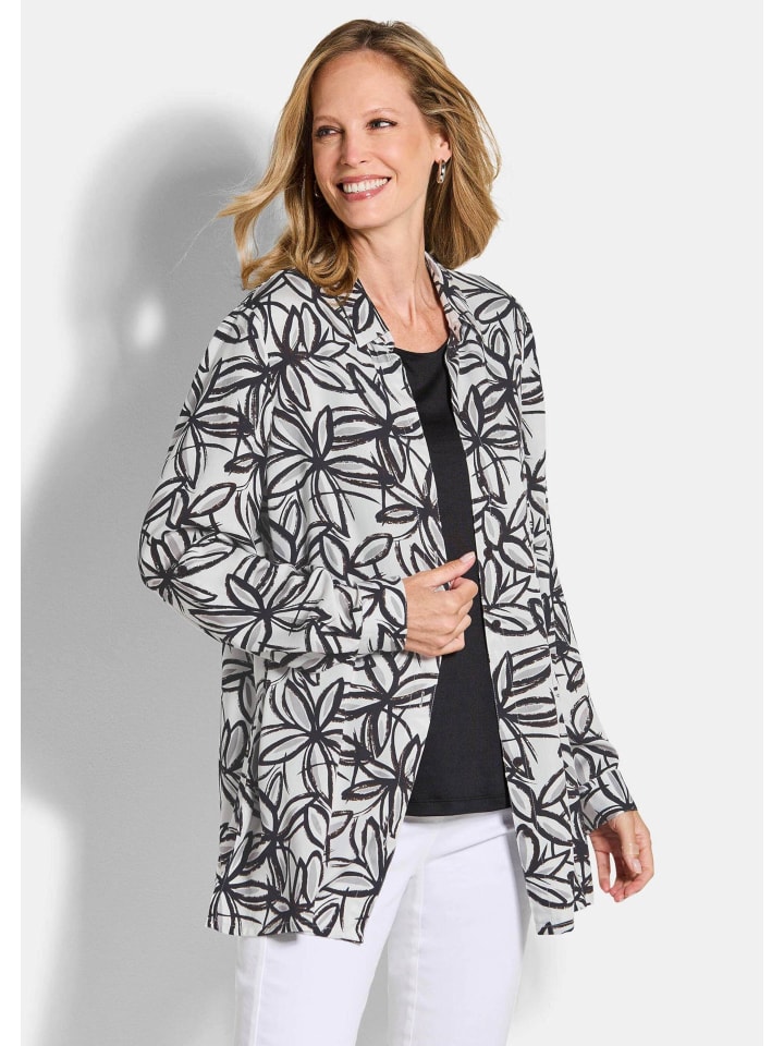 GOLDNER Блузка/рубашка с цветочным принтом в бело-черно-узорчатой гамме
GOLDNER Блузка/рубашка с цветочным принтом в бело-черно-узорчатой гамме