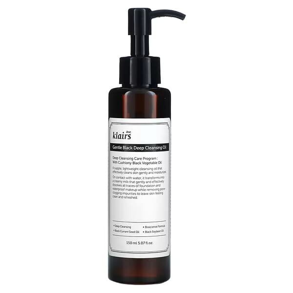 Гидрофильное масло для снятия макияжа и умывания Dear, Klairs Gentle Black Deep Cleansing Oil, 150мл
Гидрофильное масло для снятия макияжа и умывания Dear, Klairs Gentle Black Deep Cleansing Oil, 150мл