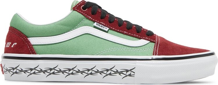Кеды Vans Supreme x Old Skool Barbed Wire - Green, зеленый 
Кеды Vans Supreme x Old Skool Barbed Wire - Green, зеленый