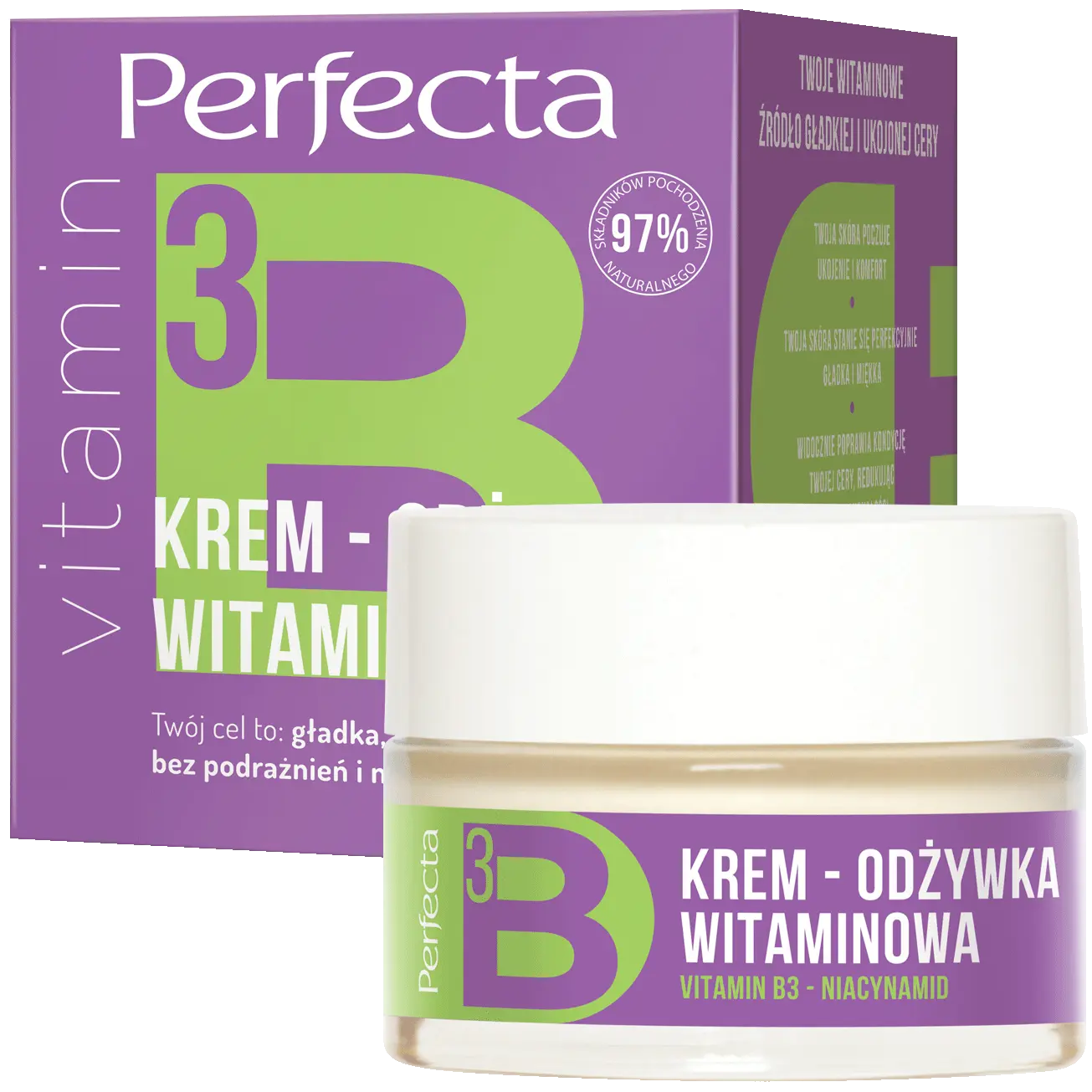 Perfecta Vitamins крем-кондиционер для лица с витамином В3, 50 мл
Perfecta Vitamins крем-кондиционер для лица с витамином В3, 50 мл