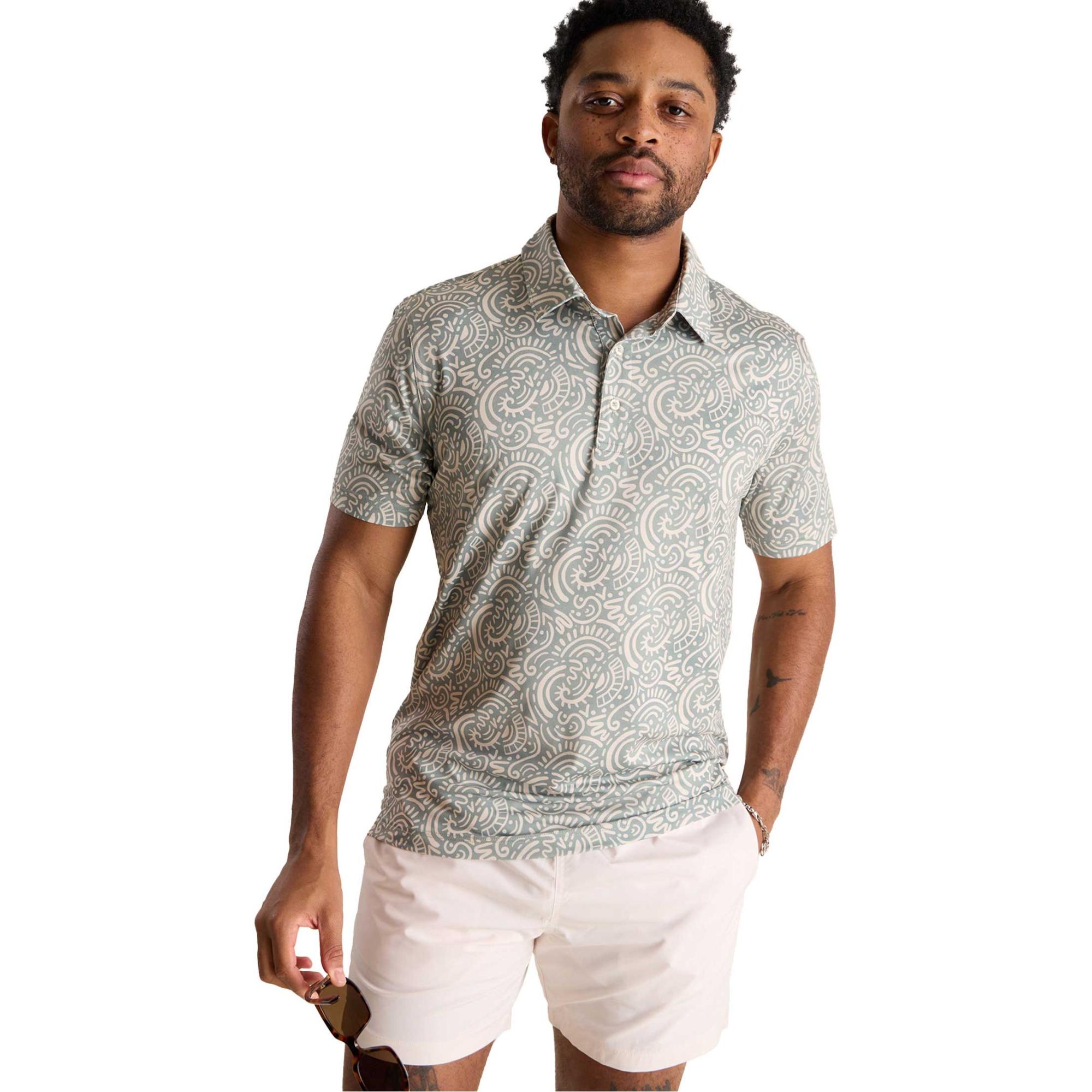 Мужская поло-рубашка с заставкой для экрана Chubbies, Pale Green Abstract
Мужская поло-рубашка с заставкой для экрана Chubbies, Pale Green Abstract