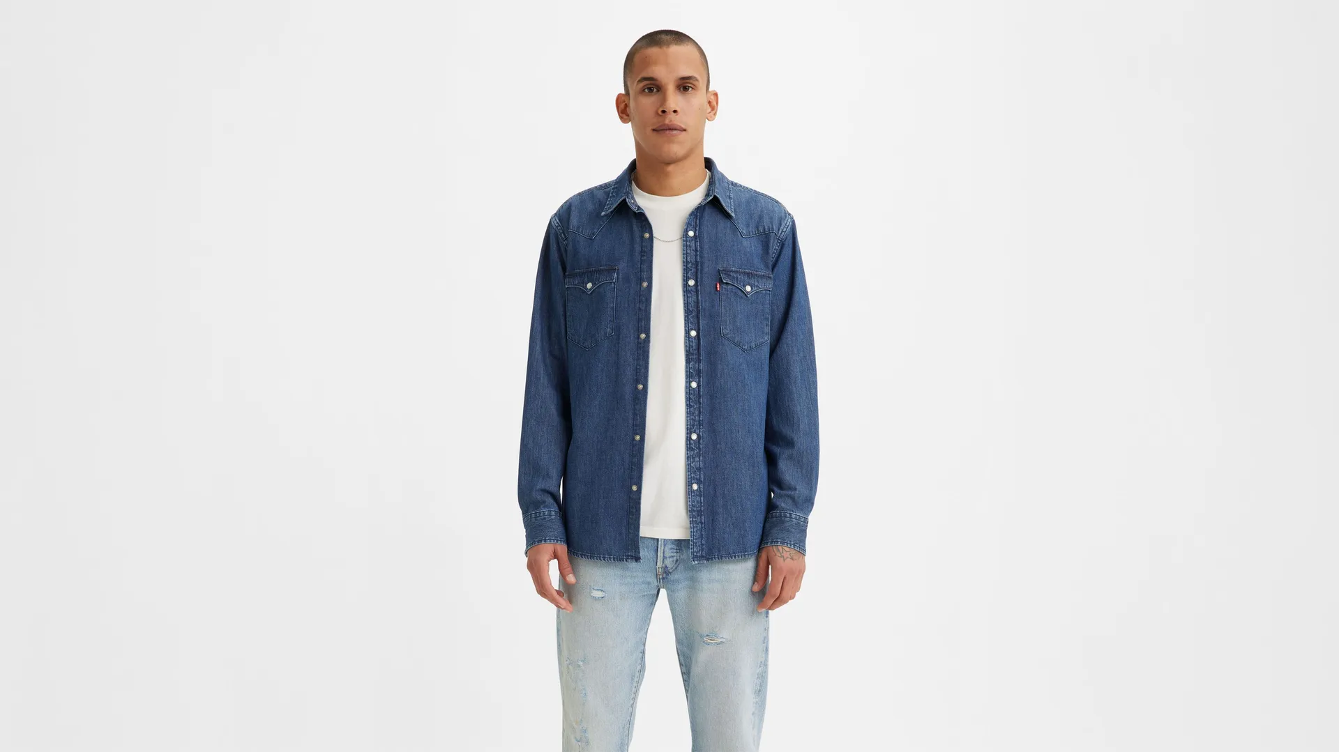 Классическая рубашка стандартного кроя в стиле вестерн Levi's, цвет Laurel Dark Wash - Dark Wash
Классическая рубашка стандартного кроя в стиле вестерн Levi's, цвет Laurel Dark Wash - Dark Wash