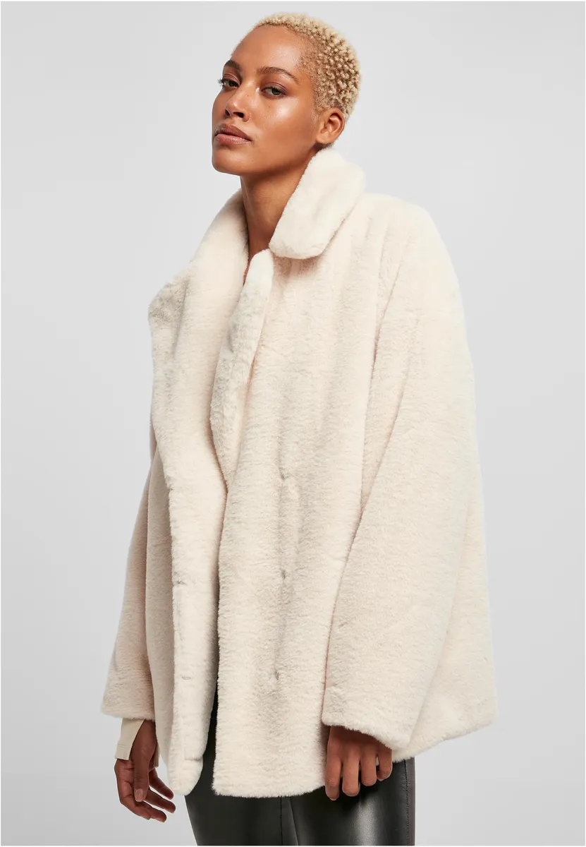 Куртка зимняя URBAN CLASSICS " Urban Classics Ladies Lapel Teddy Jacket" (1 шт.), без капюшона, белый 
Куртка зимняя URBAN CLASSICS " Urban Classics Ladies Lapel Teddy Jacket" (1 шт.), без капюшона, белый