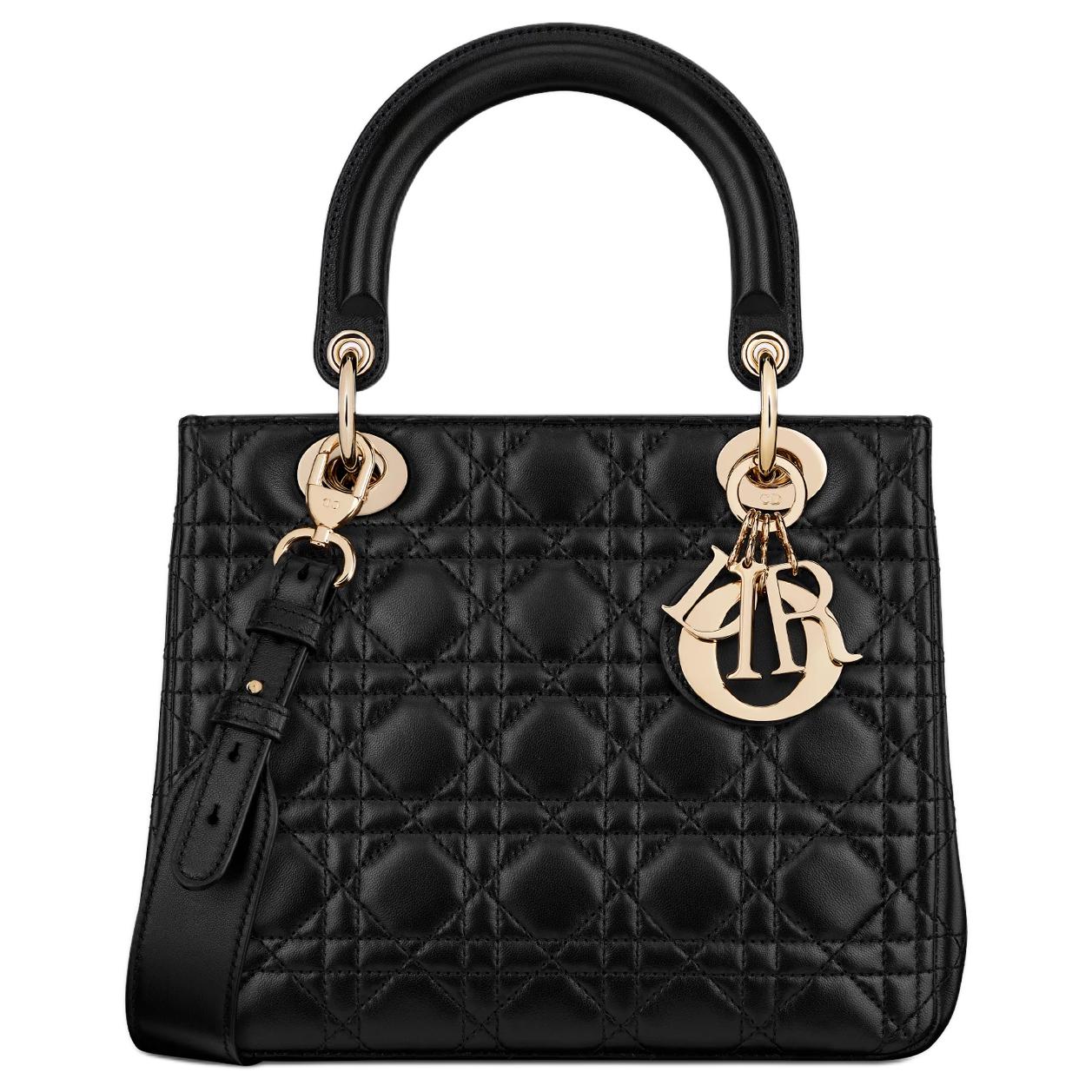 DIOR Женская черная сумка через плечо среднего размера 
DIOR Женская черная сумка через плечо среднего размера