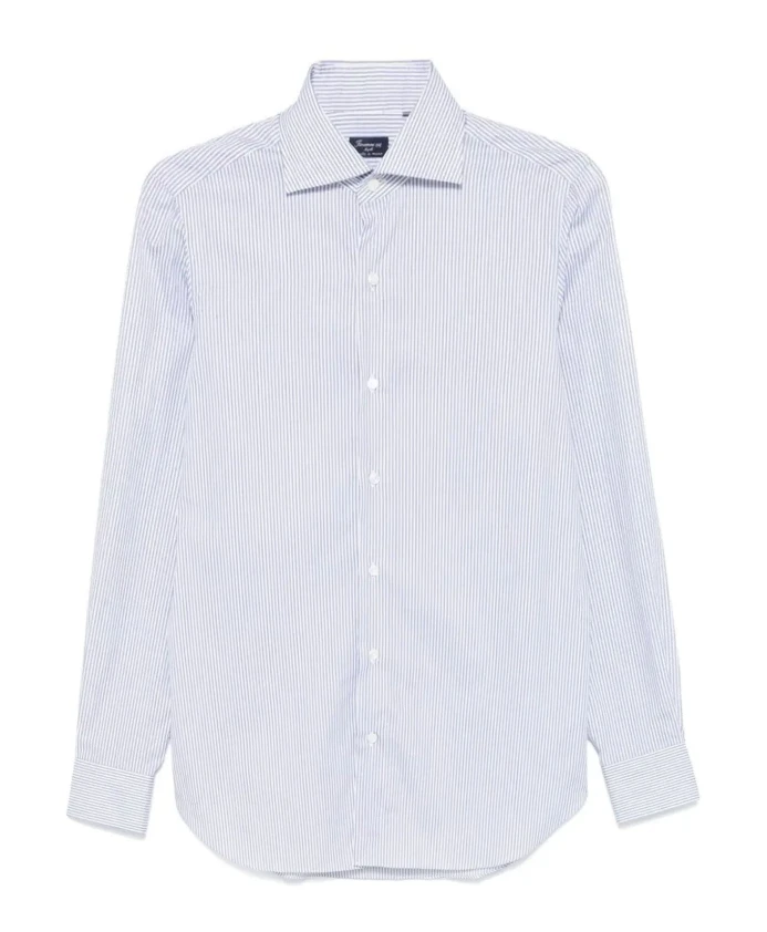 Полосатая хлопковая рубашка бело-синяя Finamore, белый
Полосатая хлопковая рубашка бело-синяя Finamore, белый