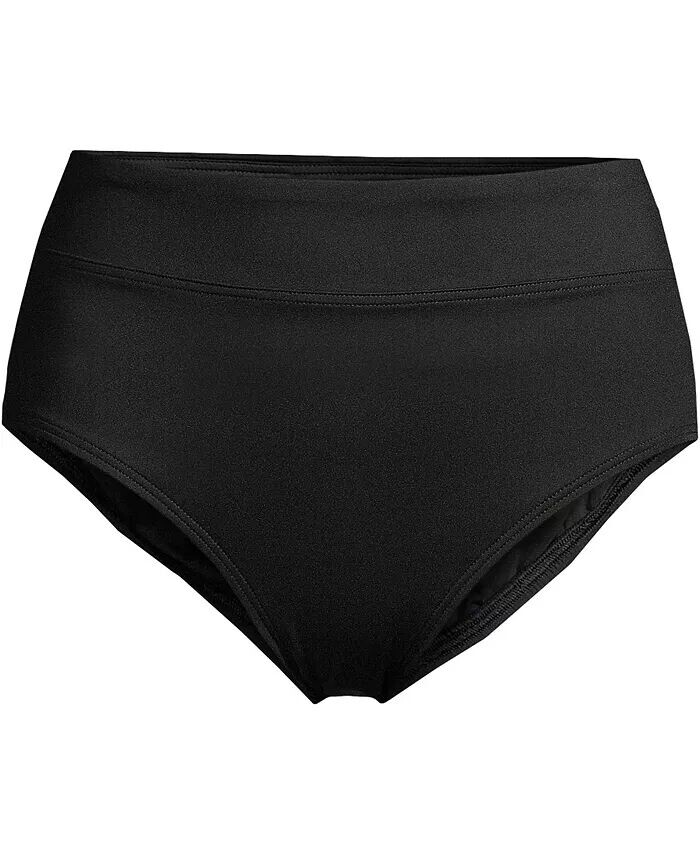 Плавки бикини с завышенной талией больших размеров для контроля живота Lands' End, черный
Плавки бикини с завышенной талией больших размеров для контроля живота Lands' End, черный