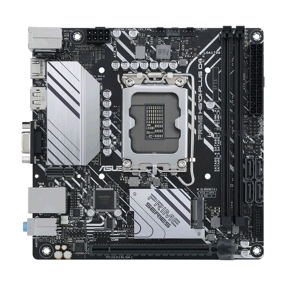 Материнская плата ASUS PRIME H610I-PLUS D4-CSM, LGA1700, DDR4
Материнская плата ASUS PRIME H610I-PLUS D4-CSM, LGA1700, DDR4