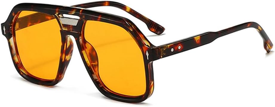 Женские солнцезащитные очки Double Bridges конфетного цвета с защитой от УФ-излучения UV400 и заклепками, мужские очки для занятий спортом на открытом воздухе, бега и езды generic, Leopard Orange
Женские солнцезащитные очки Double Bridges конфетного цвета с защитой от УФ-излучения UV400 и заклепками, мужские очки для занятий спортом на открытом воздухе, бега и езды generic, Leopard Orange