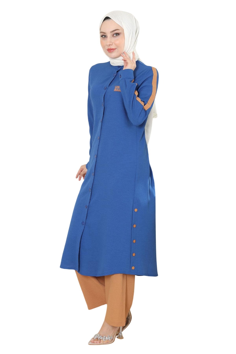 Брючный костюм MODAMIHRAM, синий/мокко
Брючный костюм MODAMIHRAM, синий/мокко