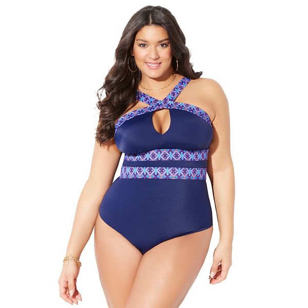 Женский купальник с высоким горлом и вырезом Swimsuits For All
Женский купальник с высоким горлом и вырезом Swimsuits For All