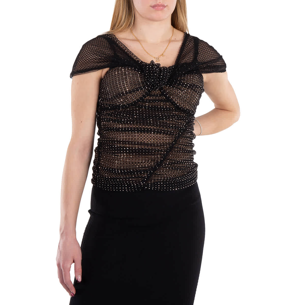 Self Portrait топ-бардо с пайетками и сеткой Self-Portrait, черный
Self Portrait топ-бардо с пайетками и сеткой Self-Portrait, черный