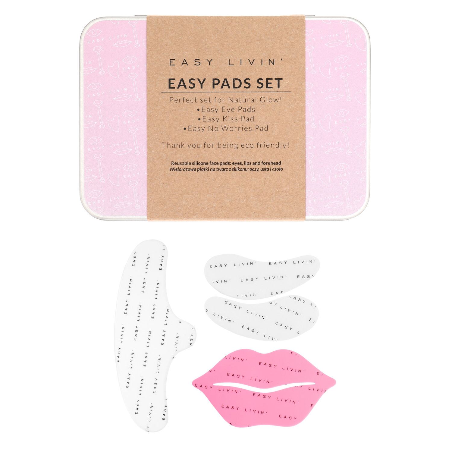 Easy Livin' Комплект Easy Pads: многоразовая подушечка для губ, 1 шт., многоразовая подушечка для лба, 1 шт., многоразовая подушечка для глаз, 2 шт.
Easy Livin' Комплект Easy Pads: многоразовая подушечка для губ, 1 шт., многоразовая подушечка для лба, 1 шт., многоразовая подушечка для глаз, 2 шт.