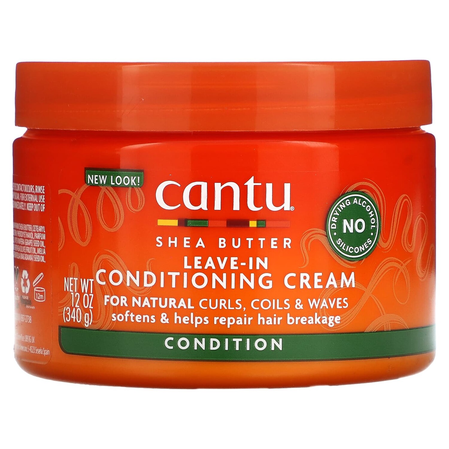 Несмываемый Кондиционер Cantu для естественных локонов, кудрей и завитков, 340 г