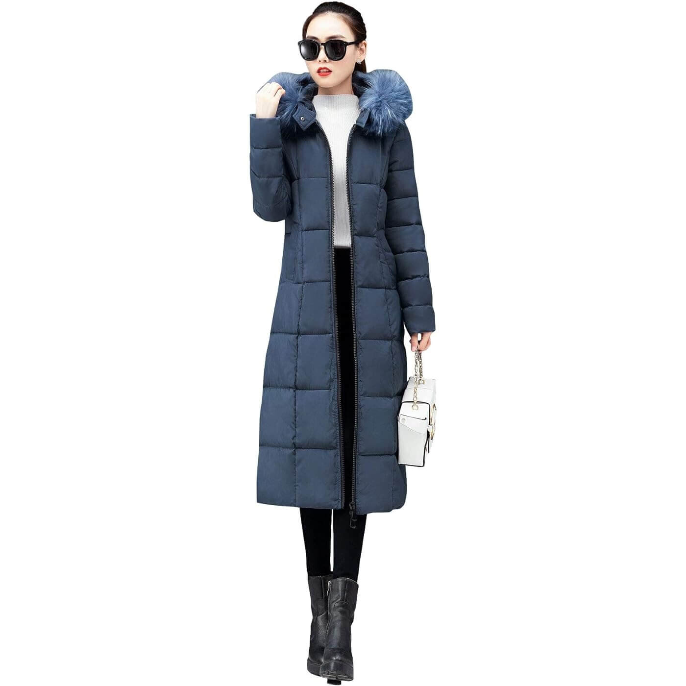 Пальто-куртка Ebossy Women's Winter Thicken Down Alternative Long With Faux Fur Hood, синий
Пальто-куртка Ebossy Women's Winter Thicken Down Alternative Long With Faux Fur Hood, синий