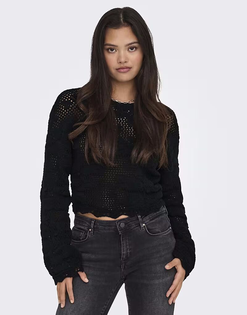 ONLY трикотажный топ черного цвета
ONLY трикотажный топ черного цвета