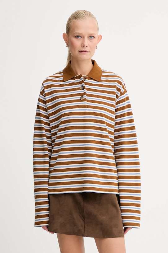 Хлопковый лонгслив Marc O'Polo, коричневый
Хлопковый лонгслив Marc O'Polo, коричневый