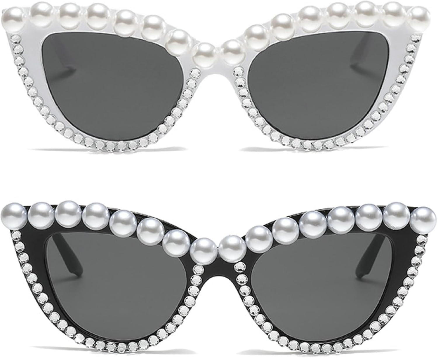 Солнцезащитные очки «кошачий глаз» с бриллиантами, ретро-очки с жемчугом, женские солнцезащитные очки со стразами, блестящие очки для вечеринок, защита от ультрафиолета UV400 mincl, 2pcs-black&white
Солнцезащитные очки «кошачий глаз» с бриллиантами, ретро-очки с жемчугом, женские солнцезащитные очки со стразами, блестящие очки для вечеринок, защита от ультрафиолета UV400 mincl, 2pcs-black&white