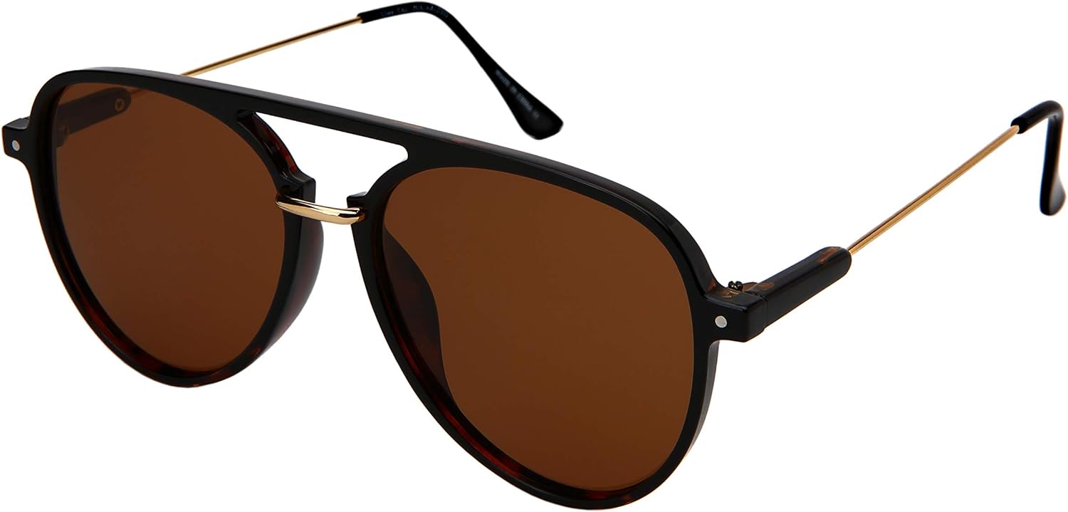 Солнцезащитные очки-авиаторы EDGEIWEAR с плоским верхом для мужчин, очки-пилот для женщин с поляризованными линзами 3344-FLP-2(DEMI.sd2), Tortoise Frame/Brown Polarized Lens
Солнцезащитные очки-авиаторы EDGEIWEAR с плоским верхом для мужчин, очки-пилот для женщин с поляризованными линзами 3344-FLP-2(DEMI.sd2), Tortoise Frame/Brown Polarized Lens