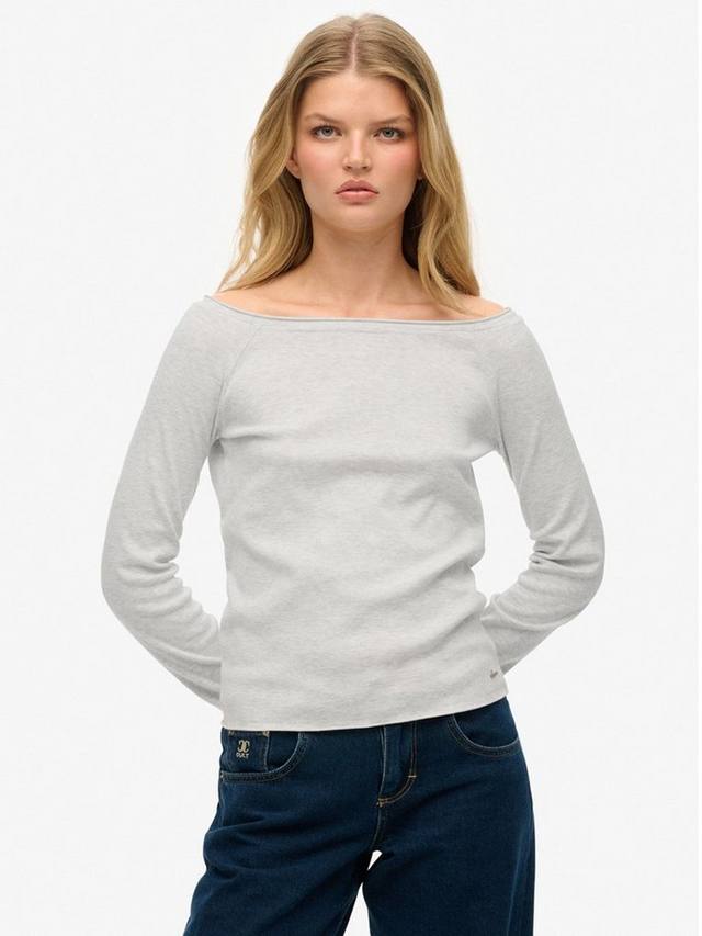 Бардо топ с открытыми плечами из чистого органического хлопка Superdry, Iced Grey Marl
Бардо топ с открытыми плечами из чистого органического хлопка Superdry, Iced Grey Marl