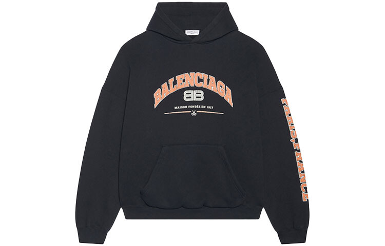 Толстовка женская Balenciaga, черный / оранжевый / белый
Толстовка женская Balenciaga, черный / оранжевый / белый