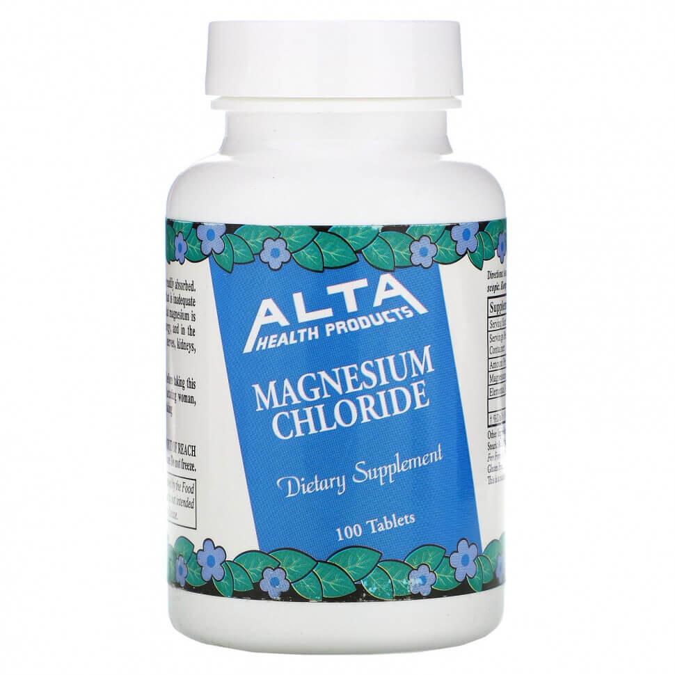 Магния хлорид Alta Health Magnesium Chloride, 100 таблеток
Магния хлорид Alta Health Magnesium Chloride, 100 таблеток