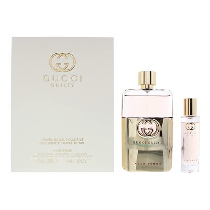 Подарочный набор из 2 предметов Gucci Guilty для женщин 3 унции парфюмированной воды Pour Femme Spray + 0,5 унции EDP Travel Spray
Подарочный набор из 2 предметов Gucci Guilty для женщин 3 унции парфюмированной воды Pour Femme Spray + 0,5 унции EDP Travel Spray