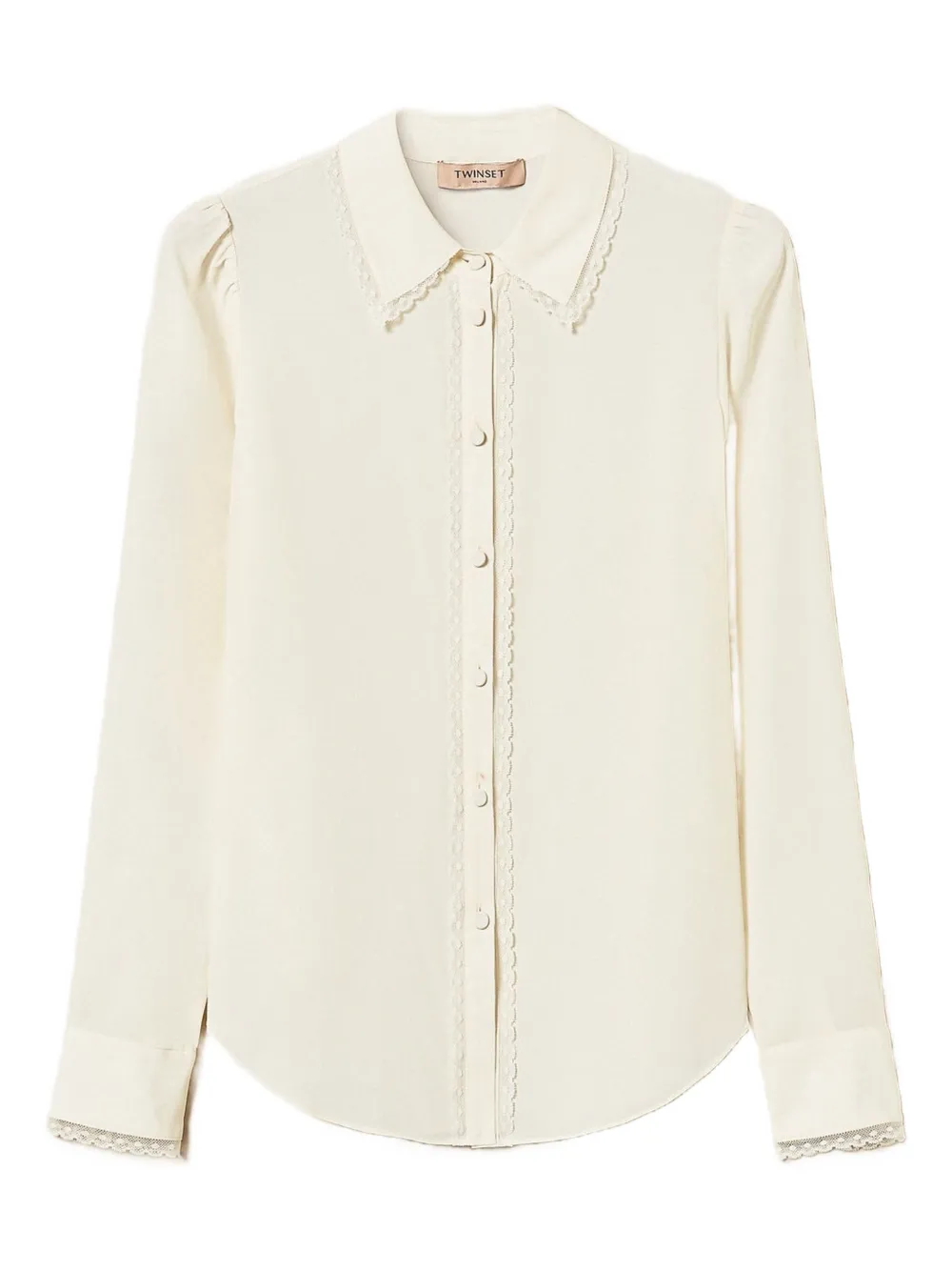 Крепдешиновая рубашка Twinset, белый
Крепдешиновая рубашка Twinset, белый
