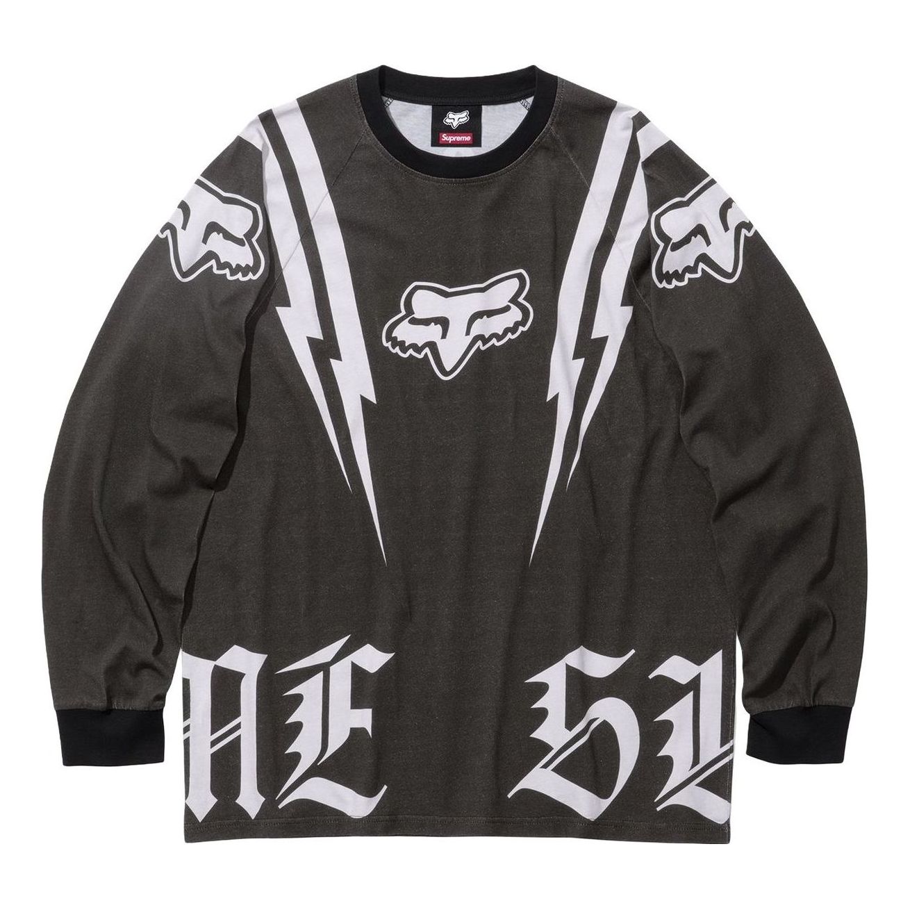 Футболка Supreme x Fox Racing Long-Sleeve T-Shirt 'Black'
Футболка Supreme x Fox Racing Long-Sleeve T-Shirt 'Black'
