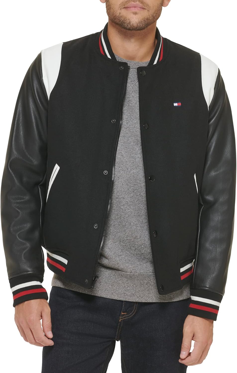 Мужская куртка-бомбер Tommy Hilfiger Mens из смешанной ткани, Black
Мужская куртка-бомбер Tommy Hilfiger Mens из смешанной ткани, Black