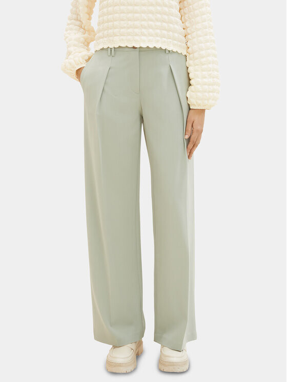 Широкие брюки из ткани Tom Tailor, зеленый
Широкие брюки из ткани Tom Tailor, зеленый