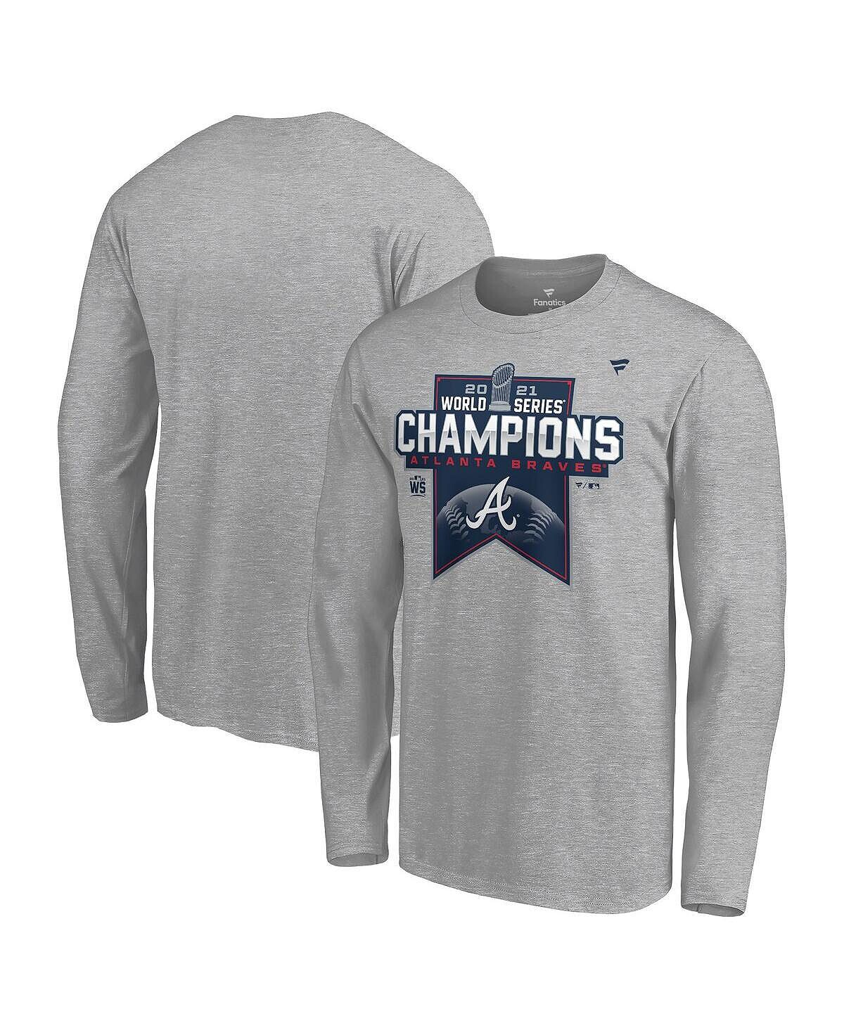 Мужская серая футболка с длинным рукавом atlanta braves 2021 world series champions в раздевалке Fanatics, мульти
Мужская серая футболка с длинным рукавом atlanta braves 2021 world series champions в раздевалке Fanatics, мульти