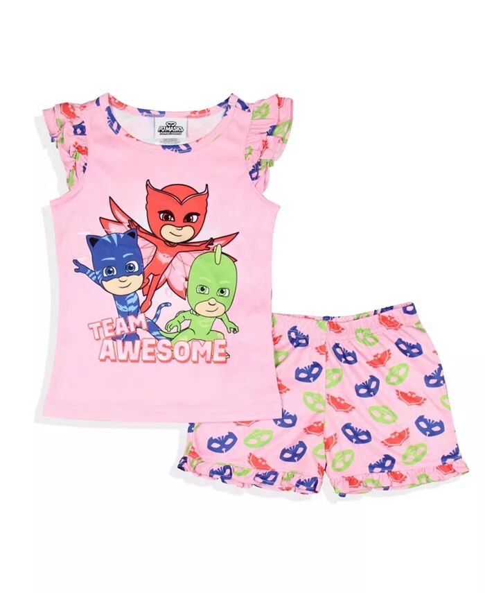 Пижамный комплект для сна для маленьких девочек Gekko Catboy Owlette Team Awesome Sleep Set Shorts PJ Masks, розовый
Пижамный комплект для сна для маленьких девочек Gekko Catboy Owlette Team Awesome Sleep Set Shorts PJ Masks, розовый