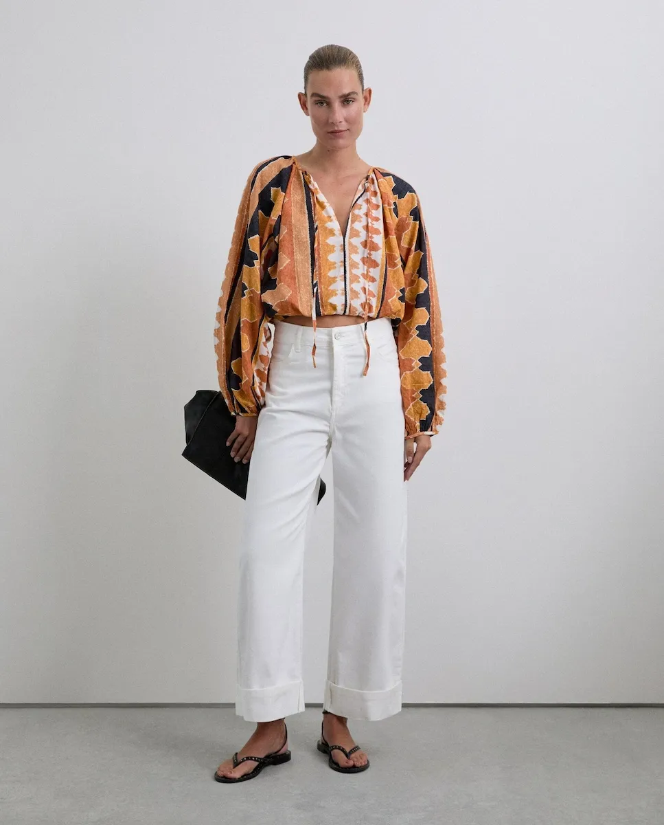 Женские прямые джинсы широкие с подворотом на низе Scalpers, белый
Женские прямые джинсы широкие с подворотом на низе Scalpers, белый