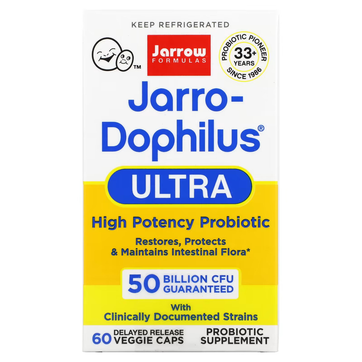 Jarrow Formulas, Jarro-Dophilus Ultra, 50 миллиардов, 60 вегетарианских капсул
Jarrow Formulas, Jarro-Dophilus Ultra, 50 миллиардов, 60 вегетарианских капсул