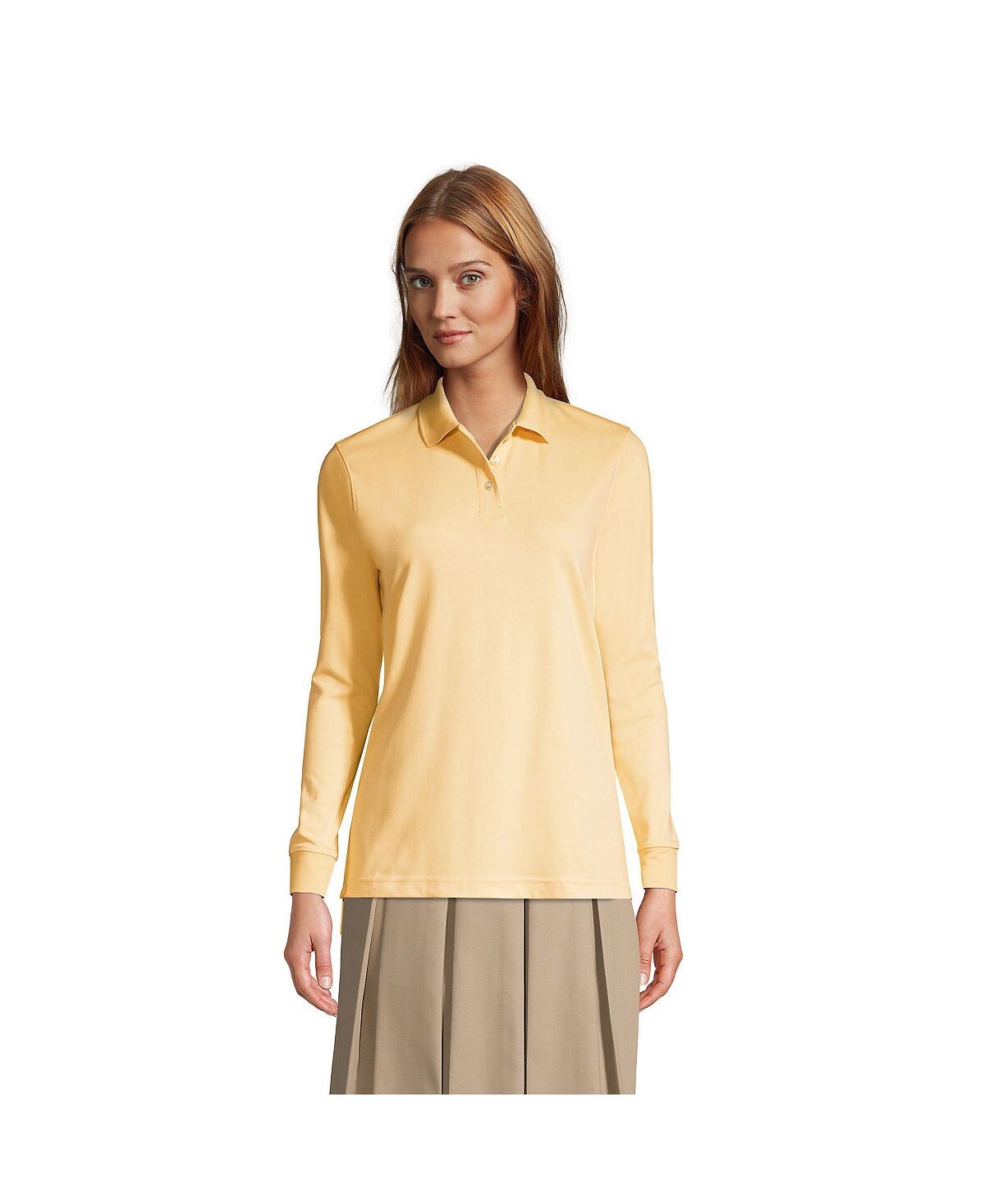 Женская рубашка поло с длинными рукавами в школьной форме Lands' End
Женская рубашка поло с длинными рукавами в школьной форме Lands' End