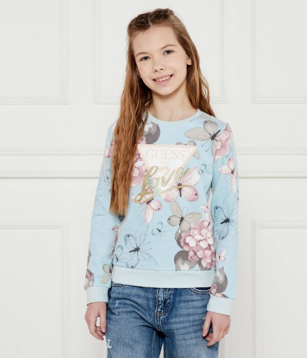 Толстовка детская Guess с бабочками, голубой
Толстовка детская Guess с бабочками, голубой