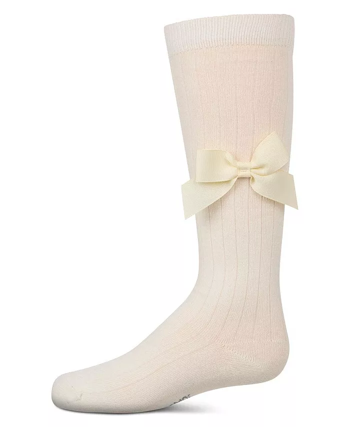 Большие ребристые эластичные носки до колена с бантом из хлопка Memoi, белый
Большие ребристые эластичные носки до колена с бантом из хлопка Memoi, белый