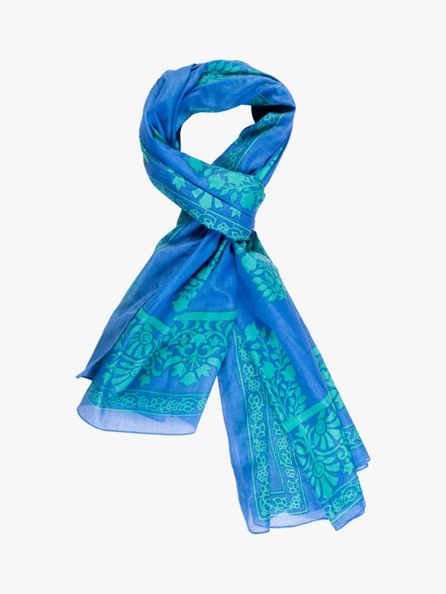 Шарф с филигранным листовым принтом chesca, Blue/Green
Шарф с филигранным листовым принтом chesca, Blue/Green