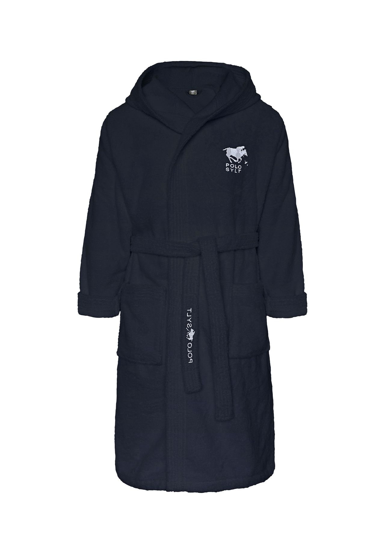 Халат с логотипами, поясом и накладными карманами POLO SYLT, цвет 19-4010 Total Eclipse
Халат с логотипами, поясом и накладными карманами POLO SYLT, цвет 19-4010 Total Eclipse