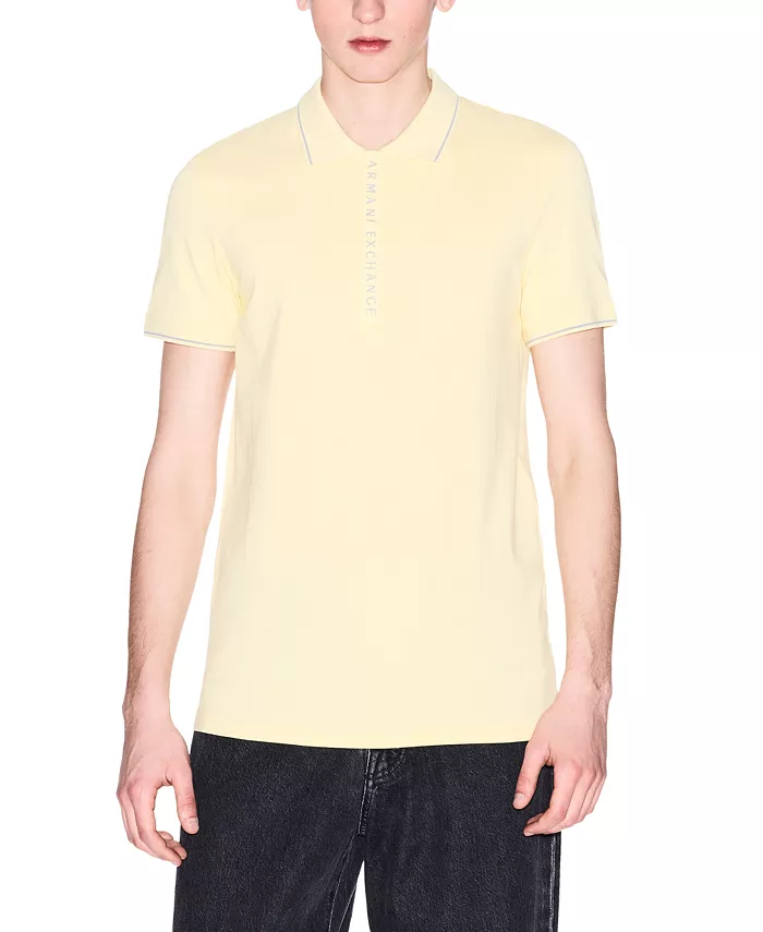 Мужская поло с логотипом на планке и 1/4 молнии, приталенного кроя A|X Armani Exchange, коричневый/бежевый
Мужская поло с логотипом на планке и 1/4 молнии, приталенного кроя A|X Armani Exchange, коричневый/бежевый