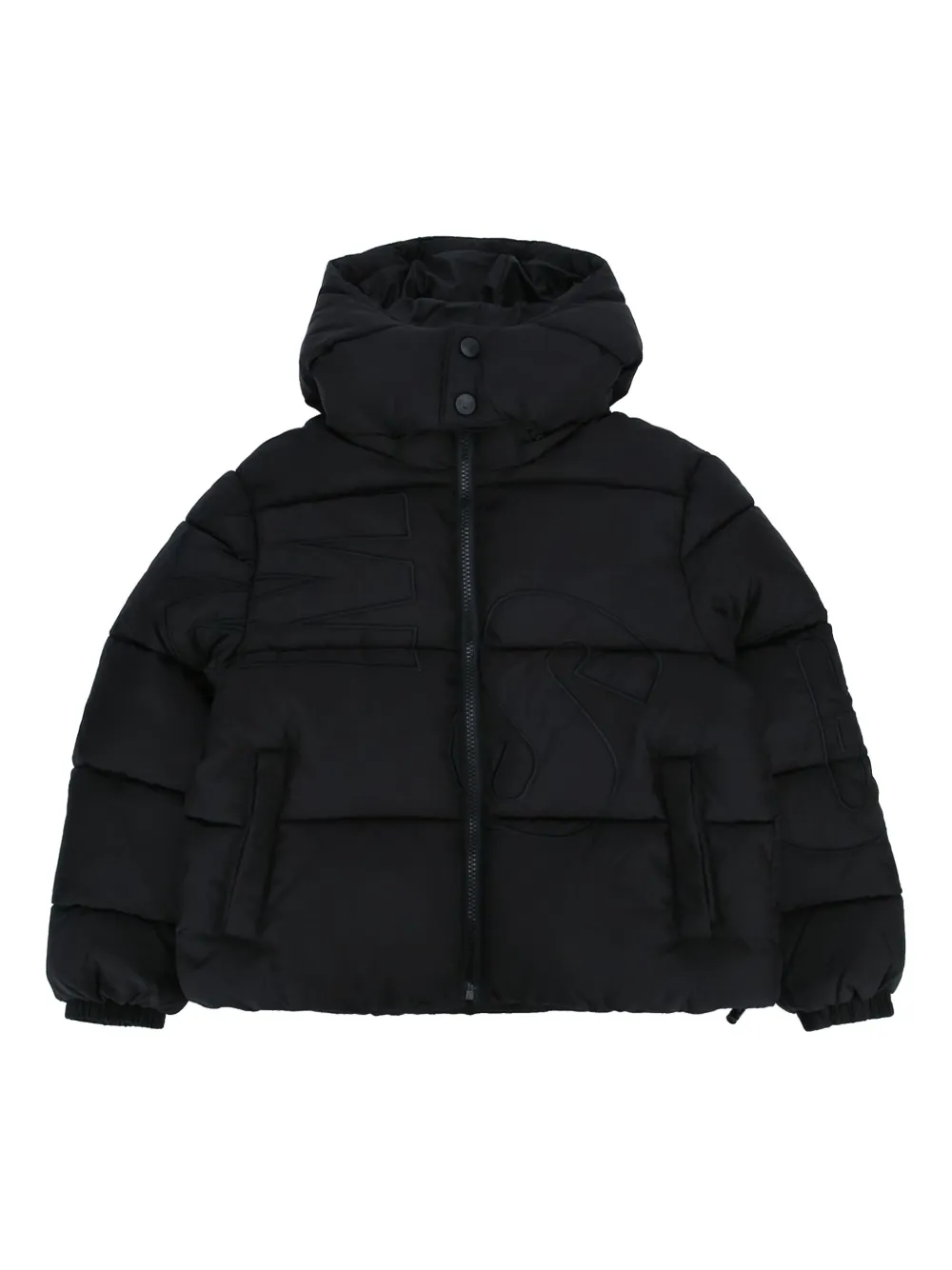 Пуховик с монограммой MSGM Kids, черный
Пуховик с монограммой MSGM Kids, черный