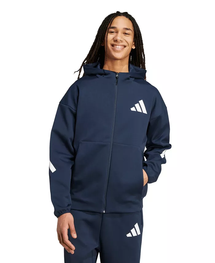 Мужская худи с капюшоном на молнии Adidas
Мужская худи с капюшоном на молнии Adidas