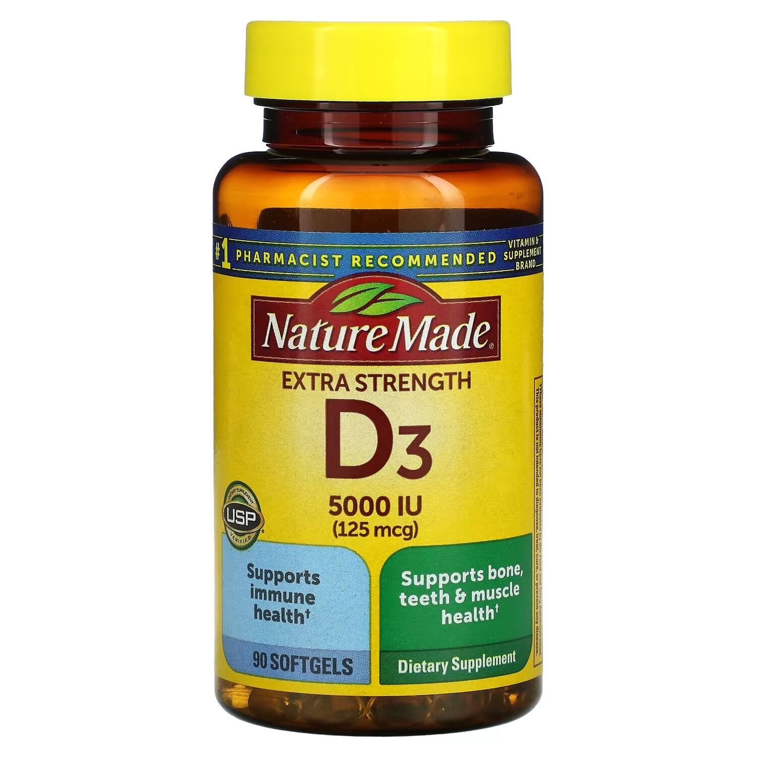 Nature Made D3 Extra Strength 125 мкг, 90 мягких таблеток
Nature Made D3 Extra Strength 125 мкг, 90 мягких таблеток
